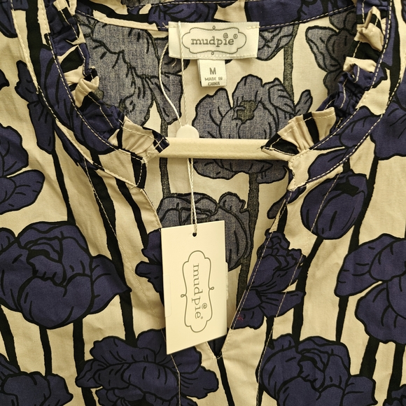 Mud Pie Blue Floral Mini Dress - Picture 5 of 6